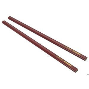STANLEY 2 crayons de charpentier 30cm corps rouge