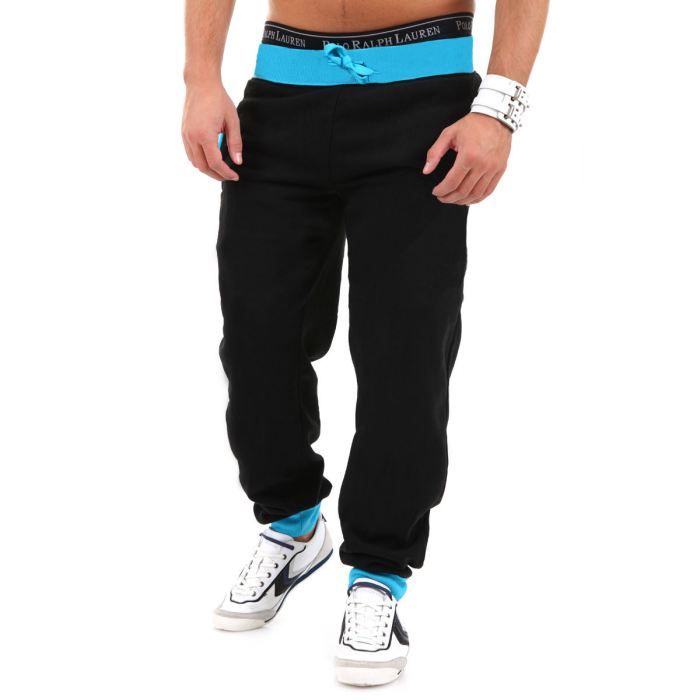 BAS DE JOGGING TENDANCE Noir noire Achat / Vente survêtement de sport