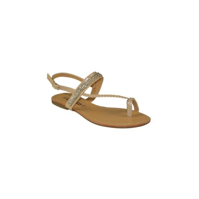 Sandales plates avec anneau orteil - Achat  Vente sandale - nu-pieds ...