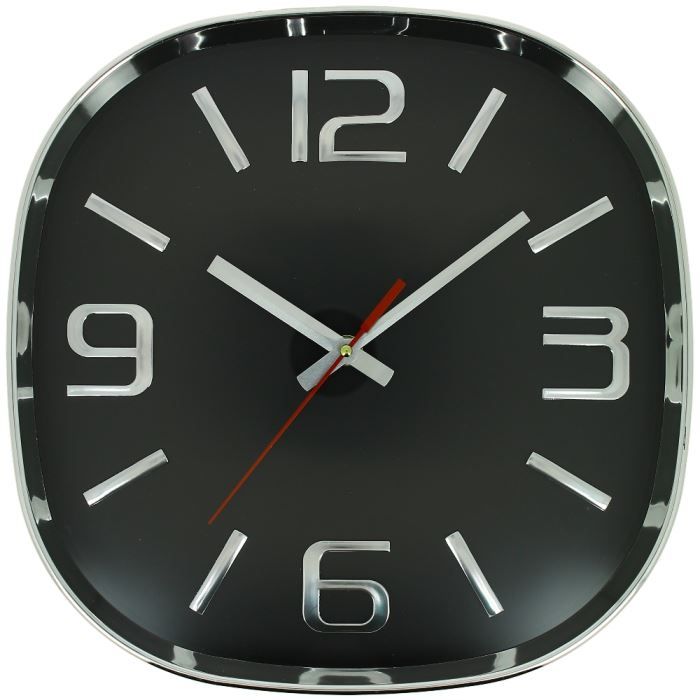 Grande Horloge Murale é Quartz Design Luxe Argenté - Achat / Vente