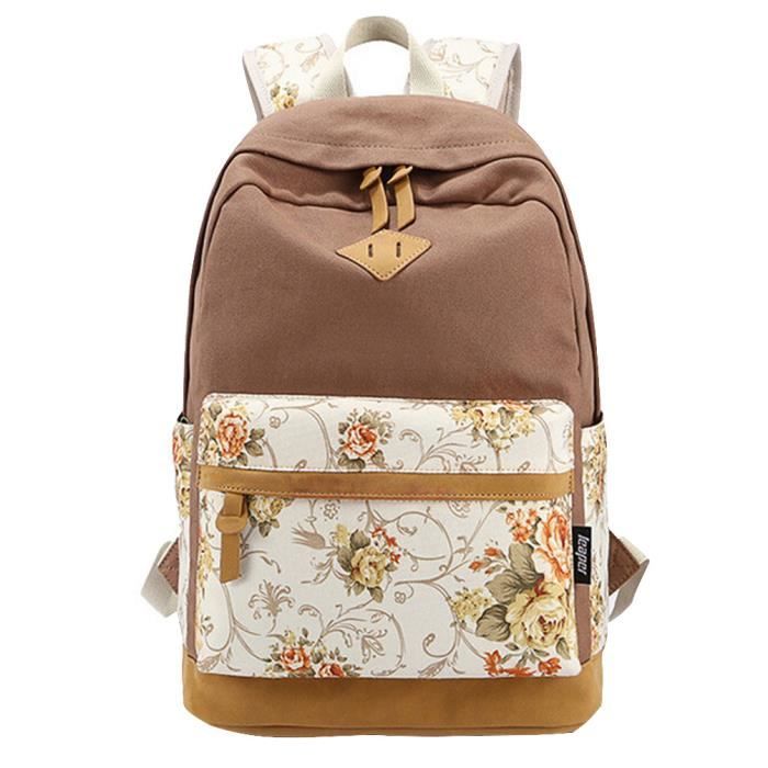 Sac à Dos Scolaire Fille AMYTHE - Imperméable, Grande Capacité 15,6 Pouces, Poche Antivol, Design Rose Moderne