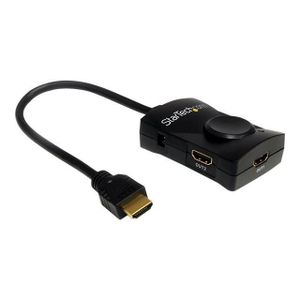 STARTECH Répartiteur vidéo HDMI ? 2 ports avec audio - Splitter HDMI alimenté par USB - Doubleur HDMI