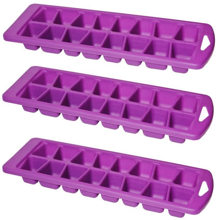 Bac à Glaçons Escamotable Colourworks - Violet, 21 Glaçons, Silicone Alimentaire