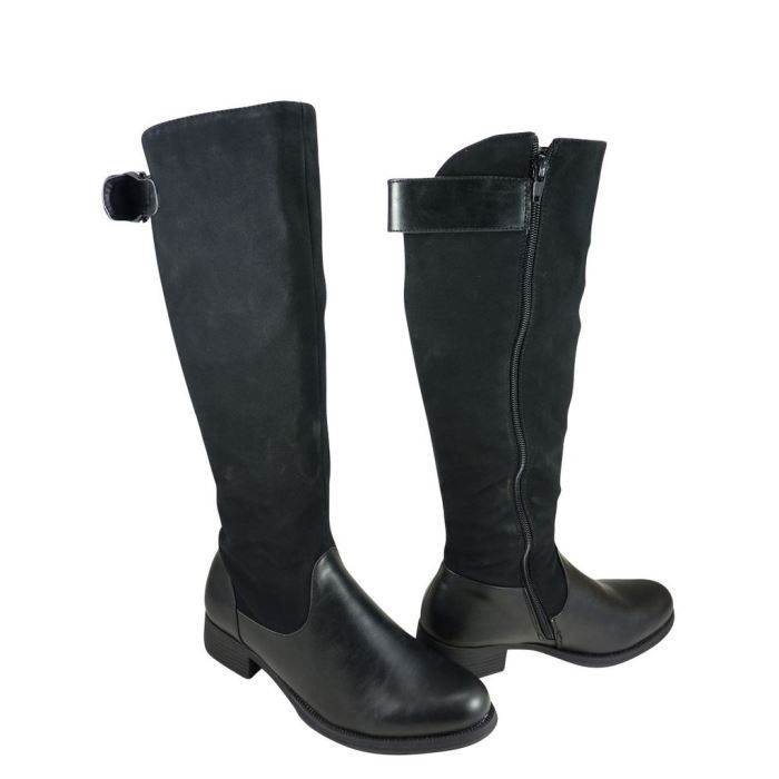 botte cavalière femme cuir marron