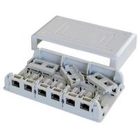 CABLE RESEAU - TELEPHONIE Boîte murale Ethernet 6x RJ45 Cat.6 STP GIGABIT