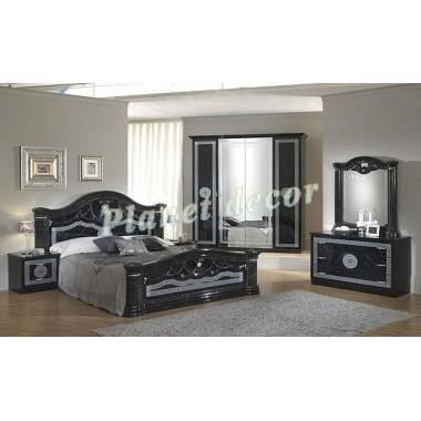 Chambre à coucher model SERENA noir Achat / Vente chambre complète