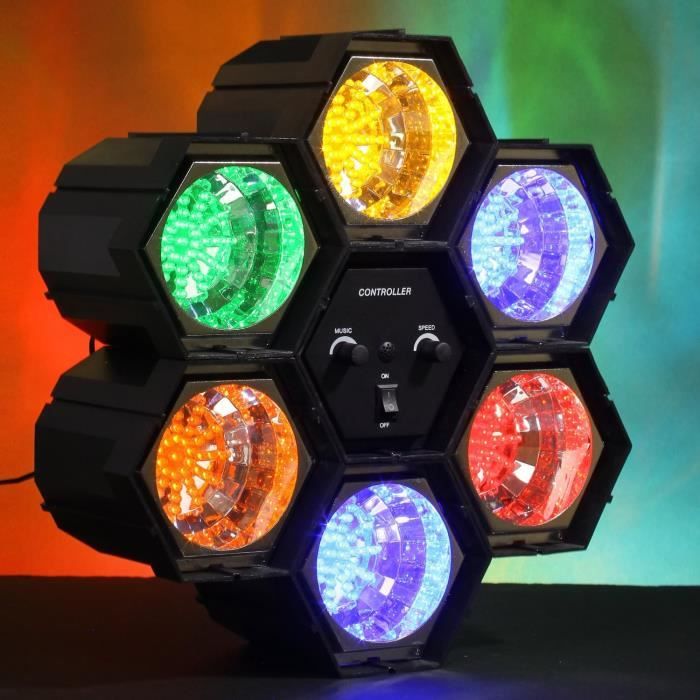 sco 6 Spots lumineux LED varient au son et au rythme de la musique lampe et spot de scène