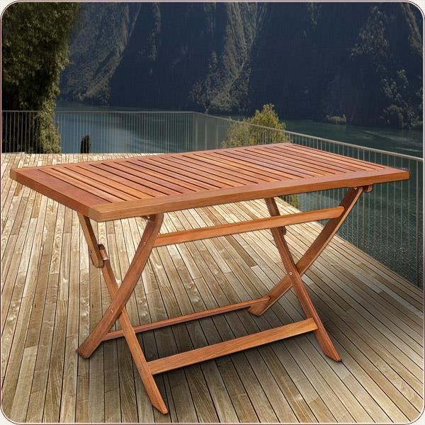 Table de jardin bois acacia Sydney 120cmx70cmx75cm  Achat / Vente