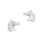 Boucle d'oreille Boucles d'oreilles Tête de Cheval Argent