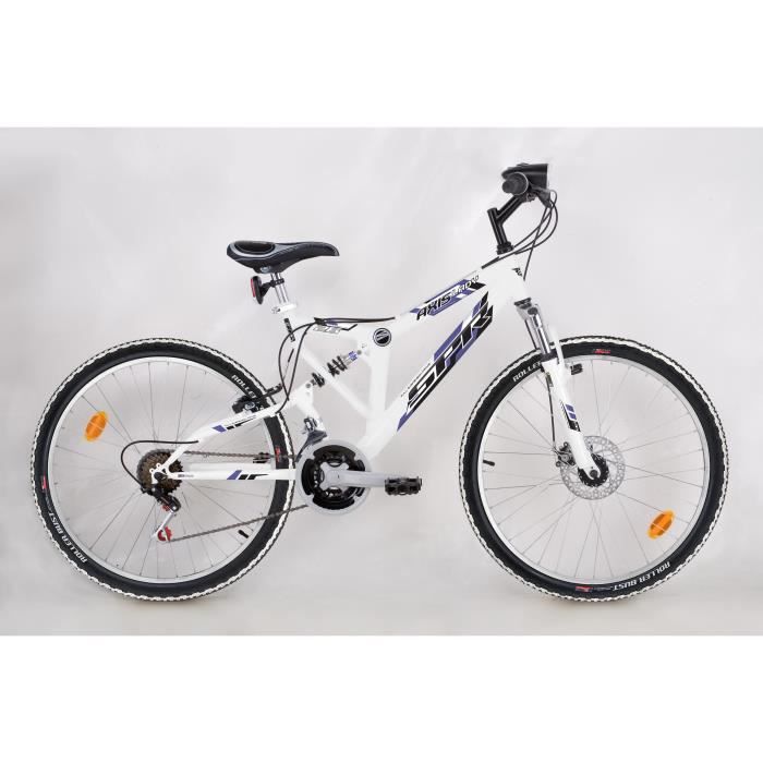 Eden Bikes VTT 26 Pouces Tout Suspendu Femme - Cadre Et Fourche Suspension, 18 Vitesses, Freins V-Brake (Montage Partiel)