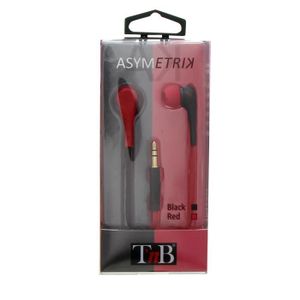 TNB ecouteurs stereo asymetrik rouge/noir Tous lec