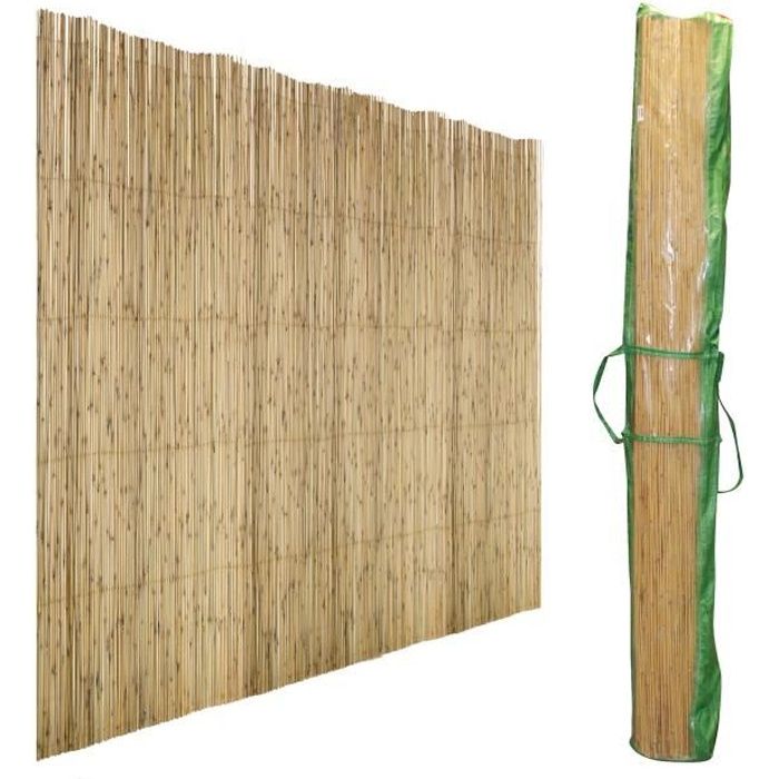 Brise vue / Canisse bambou naturel / Toile d'ombrage 1 x 5 mètres