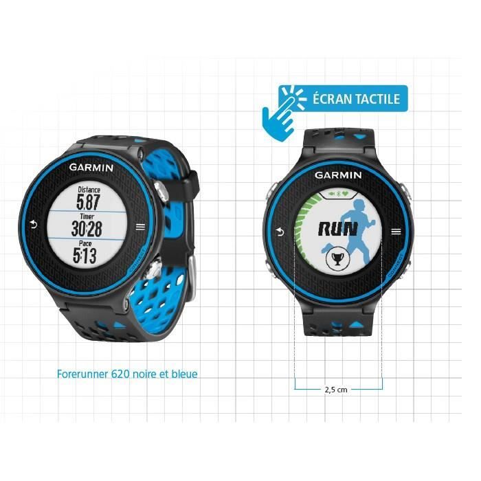 Garmin Forerunner 620 Montre GPS Noir et Bleu