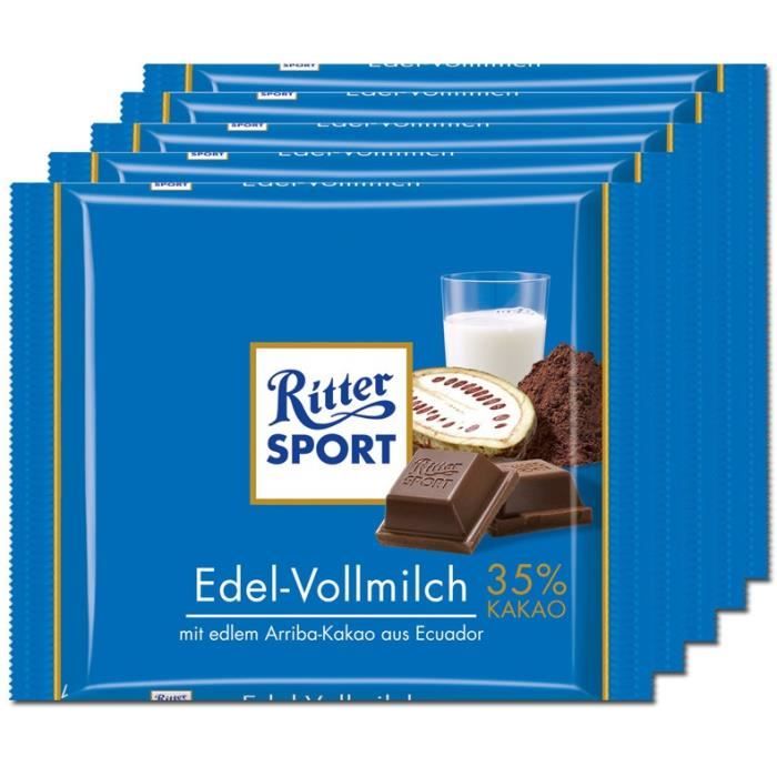 Ritter Sport, Chocolat au lait, 5 pièces Achat / Vente