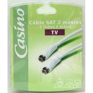 CASINO Câble SAT Fiches F / M - 2m
