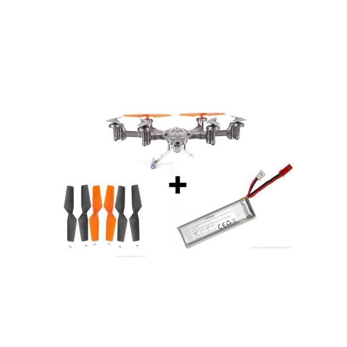 drone Mode 2 Drone QR Y100 DEVO 4 de Walkera + hélices + Batterie