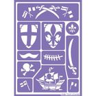 MASQUE-MAQUILLAGE-ACCESSOIRE VISAGE Maquillage - Pochoir : Chevalier et pirate