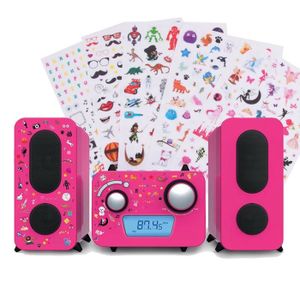 BIG BEN Micro chaîne lecteur CD - 2 Hauts-parleurs - Radio - Rose