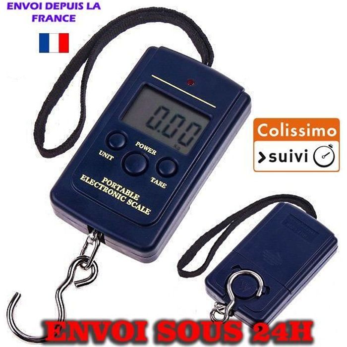 Balance Colis Mefine 200 Kg - Précision 10g, Écran LCD Détachable, Alimentation Secteur/Batterie