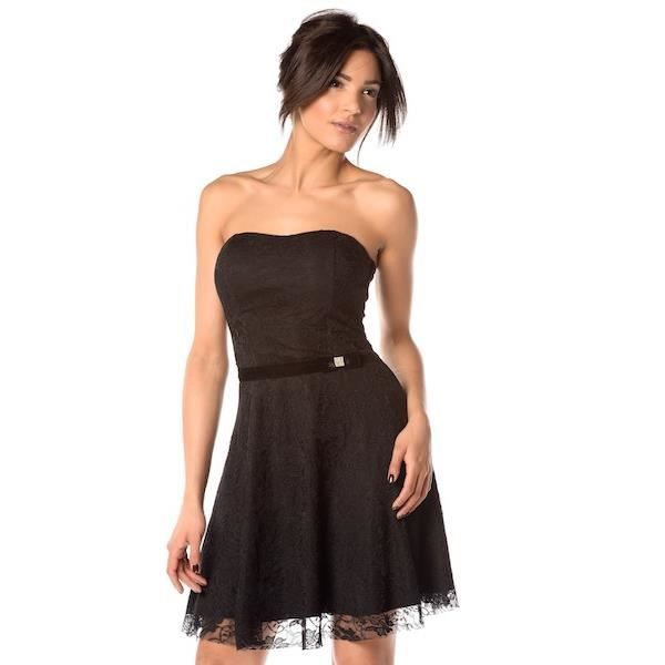 Robe Bustier Dentelle à Plusieurs Niveaux BCBG MAX AZRIA - Noire - Taille 0 - Neuf Avec Étiquette
