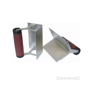 SILVERLINE Lot de 2 truelles d'angle poignée caoutchoutée