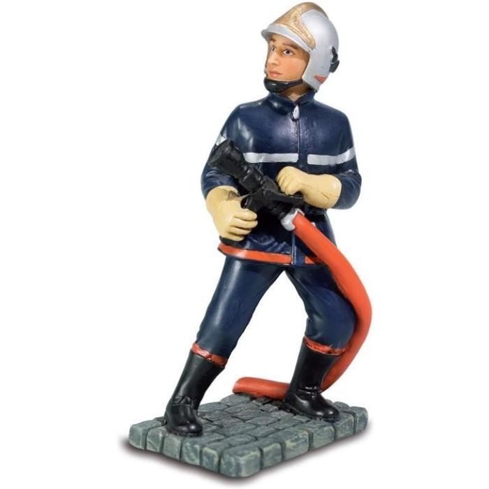 Figurine statuette pompier avec lance 12 cm Achat / Vente statue