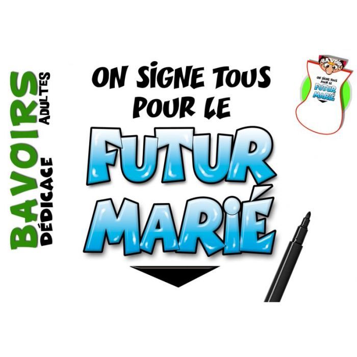 Bavoir Dedicace Futur Marie Bavoir humoristique pour adulte, taille