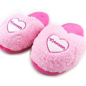 CHAUSSON - PANTOUFLE Pantoufles "Maman" rose