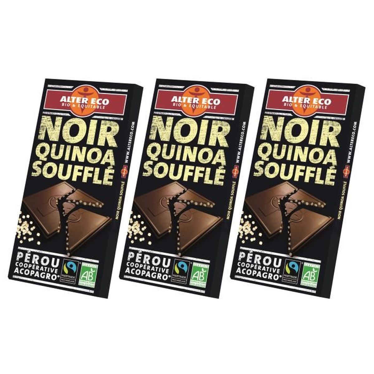 Alter Eco Chocolat Noir Quinoa Souffle Bio G X Achat Vente