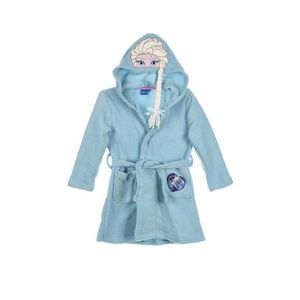 Peignoir 'La Reine des neiges' Libérez et délivrez-les du froid avec ce très confortable peignoir de la Reine des Neiges! En tissu éponge doux, il est orné d'imprimés flocon de neige, de motifs représentant les personnages et de bordures à paillettes.