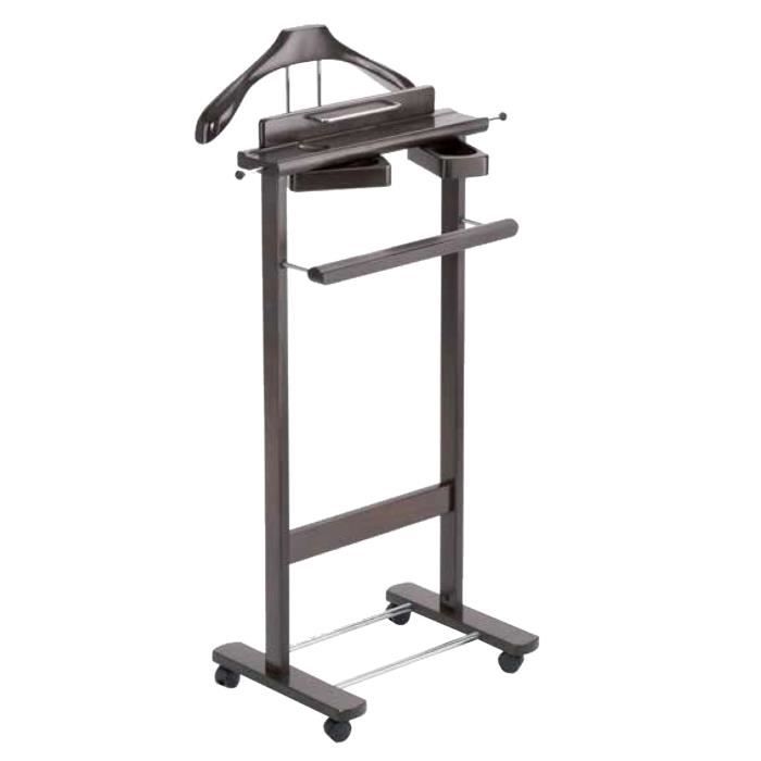 Valet de nuit Lechy en bois massif coloris weng... Achat / Vente