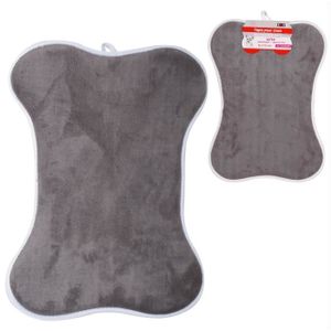 Tapis en forme d'os - Ultra absorbante - 36x51 cm - Taupe - Pour chien