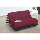 FUTON  Matelas Futon Rouge en Coton 140x190