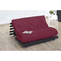 Matelas Futon Rouge en Coton 140x190 Matelas Futon Rouge en Coton 140x190
