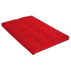 FUTON  Matelas Futon Rouge en Coton 140x190