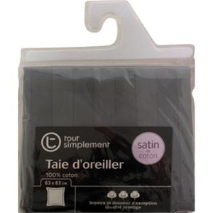 TOUT SIMPLEMENT Taie d'oreiller 63X63 Vpp Satin