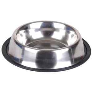 Gamelle en inox avec base antidérapante ? 15,5 cm - Pour chien