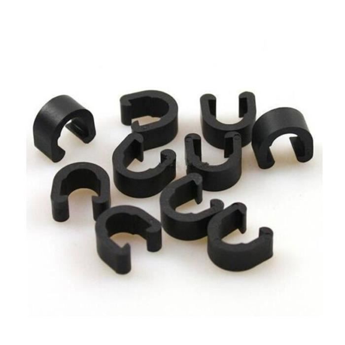 : Nylon Couleur : noir Guides câbles C clip pour VTT, bmx