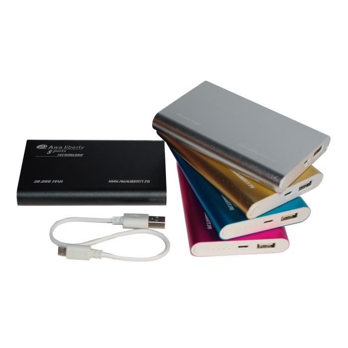Batterie Externe Ultra Slim - 20,000 mAh - Or - Achat Batterie Externe Ultra Slim - 20,000 mAh - Or - Achat