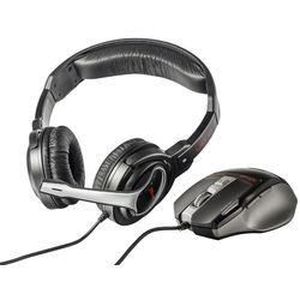 TRUST Pack Gamer Casque + Souris GXT249 - Filaire - 2000 DPI - Noir