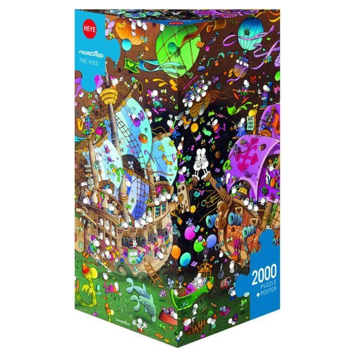 Puzzle 2000 pi&egrave;ces : The Kiss, Mordillo Achat / Vente puzzle