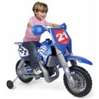 PORTEUR-POUSSEUR-DRAISIENNE-TRICYCLE Moto Febercross scx 6 volts avec casque Feber