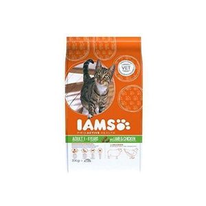 IAMS Croquettes ? l'agneau et au poulet - Toutes races - 3kg - Pour chat adulte