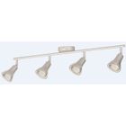 SPOTS - LIGNE DE SPOTS Plafonnier NAOS 4 SPOTS ALU CFL 11W