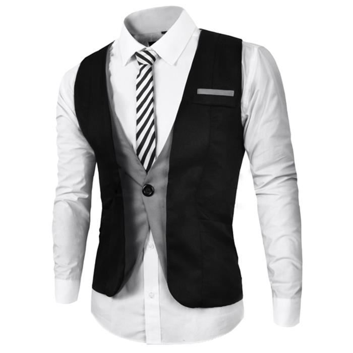 Boom Fashion Gilet de Costume Homme Sans Manche... Noir Achat / Vente gilet de costume Boom Fashion Gilet de Costume Homme Sans Manche... Noir Achat / Vente gilet de costume