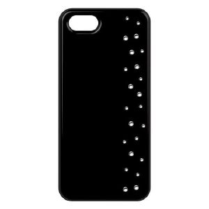 SWAROVSKI Coque Iphone 4 / 4S Motif Pluie - Noir