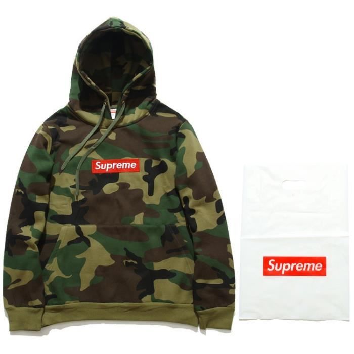 SUPREME sweatshirt-pull-over oversize ?� capuche homme-femme hoodies-hooded d�??automne manches 