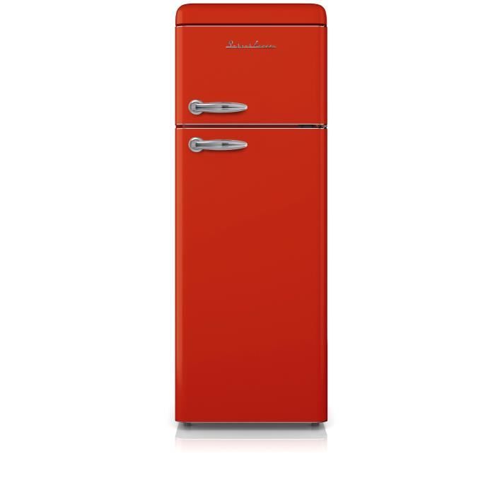 SCHAUB LORENZ SL208DDR Réfrigérateur Vintage Rouge Deux Portes 208