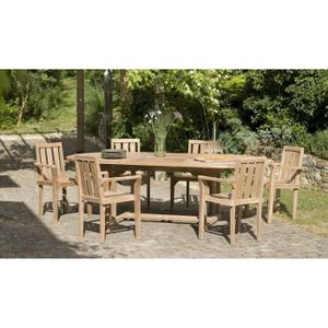 Lot de 2 Fauteuils Empilables en bois Teck