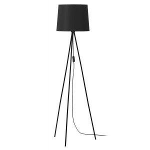MATHIAS Lampadaire MIYA - Trépied en fer laqué noir - ?35 x H 146 cm